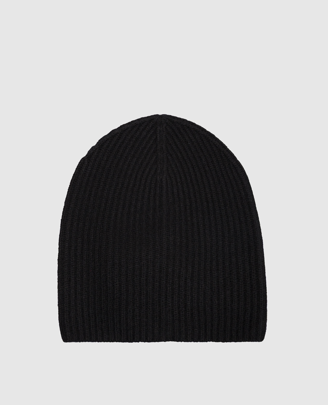 Black cashmere hat with lapel