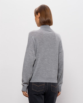 Peserico Gray wool sweater with lurex A99270F1809771