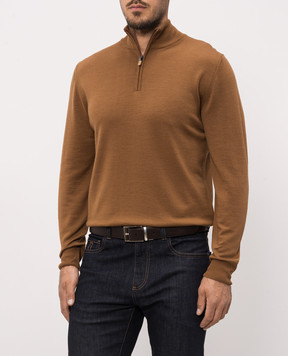 Canali Brown leather reversible belt KA0003350C