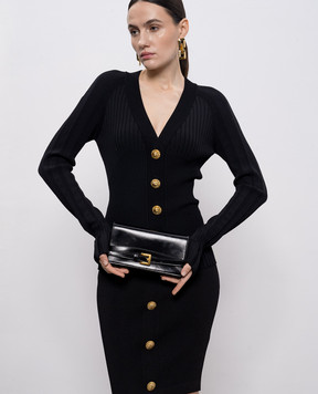 Balmain Black leather Shuffle clutch GN1ON259LMTE