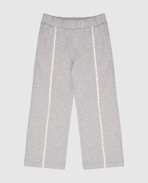 Moncler ENFANT Children's insulated gray sports pants L29548H00005899PS