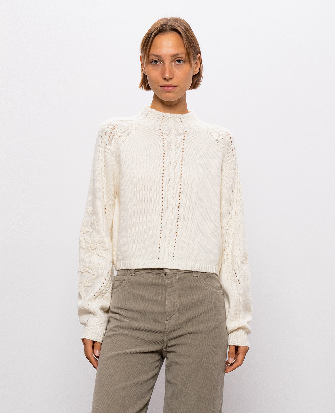 Ivory wool sweater Twinset 3