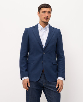Florentino Blue jacket with linen 126933610302