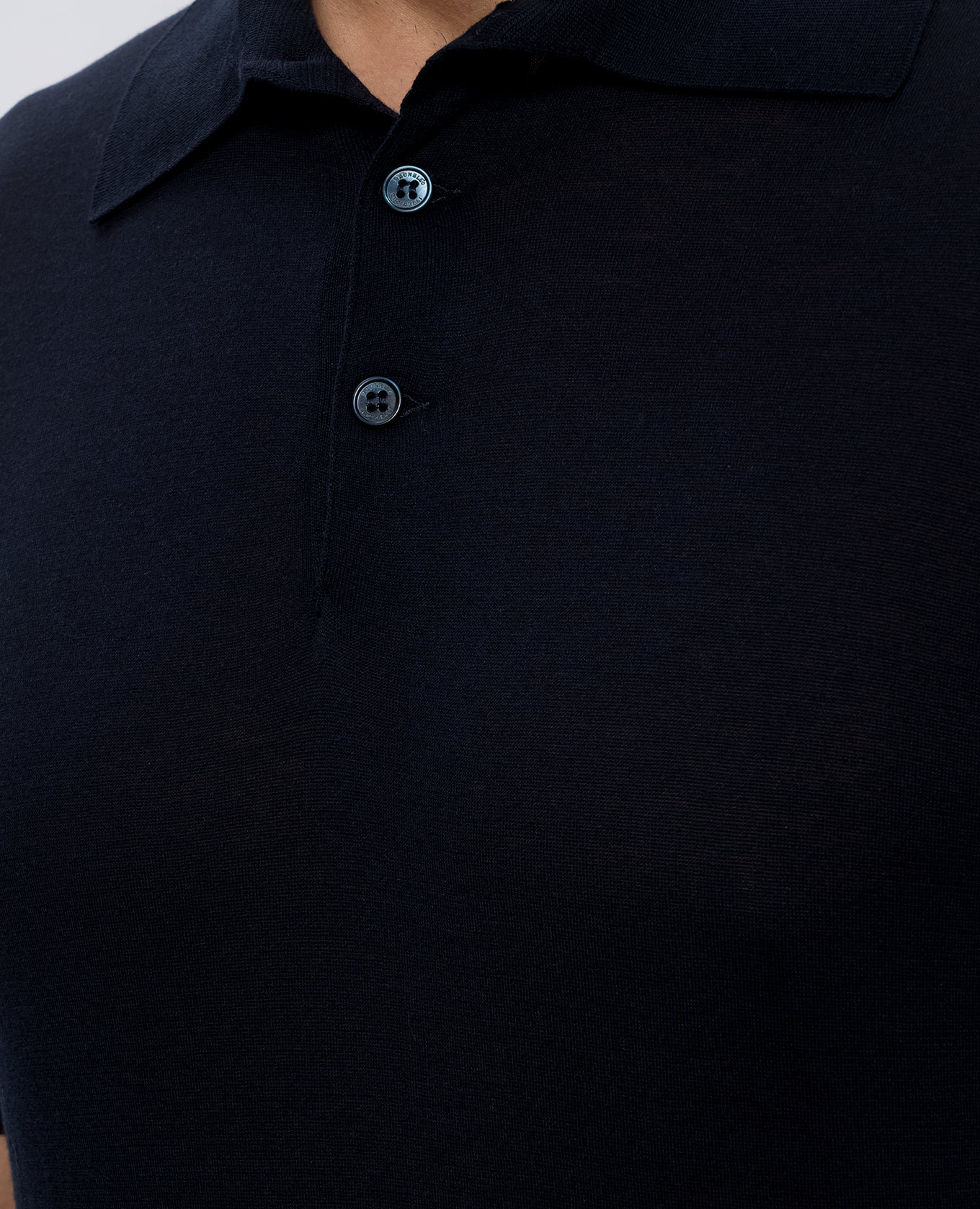 

Blue polo with silk Brunello Cucinelli