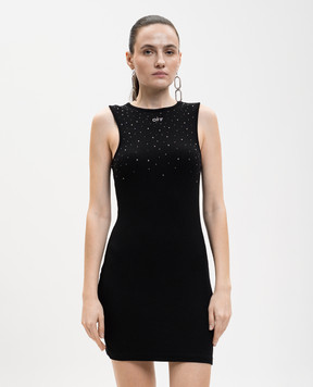 Off-White Black mini dress with Swarovski crystals 2DB463S26JER001