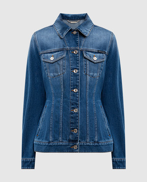 Dolce&Gabbana Blue denim jacket with a worn effect F9T00DG8OC5