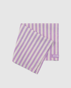 Pip Studio Set of purple Stripes serving napkins with logo 51067037