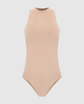 Vetements Beige bodysuit with logo WE76BD407T