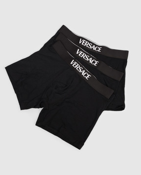 Versace Set of black boxer shorts 10209901A14783