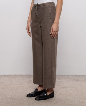 Max Mara Brown FLORIA wool trousers SMMFLORIA