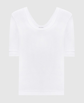 Brunello Cucinelli White ribbed top M0TC8FX220