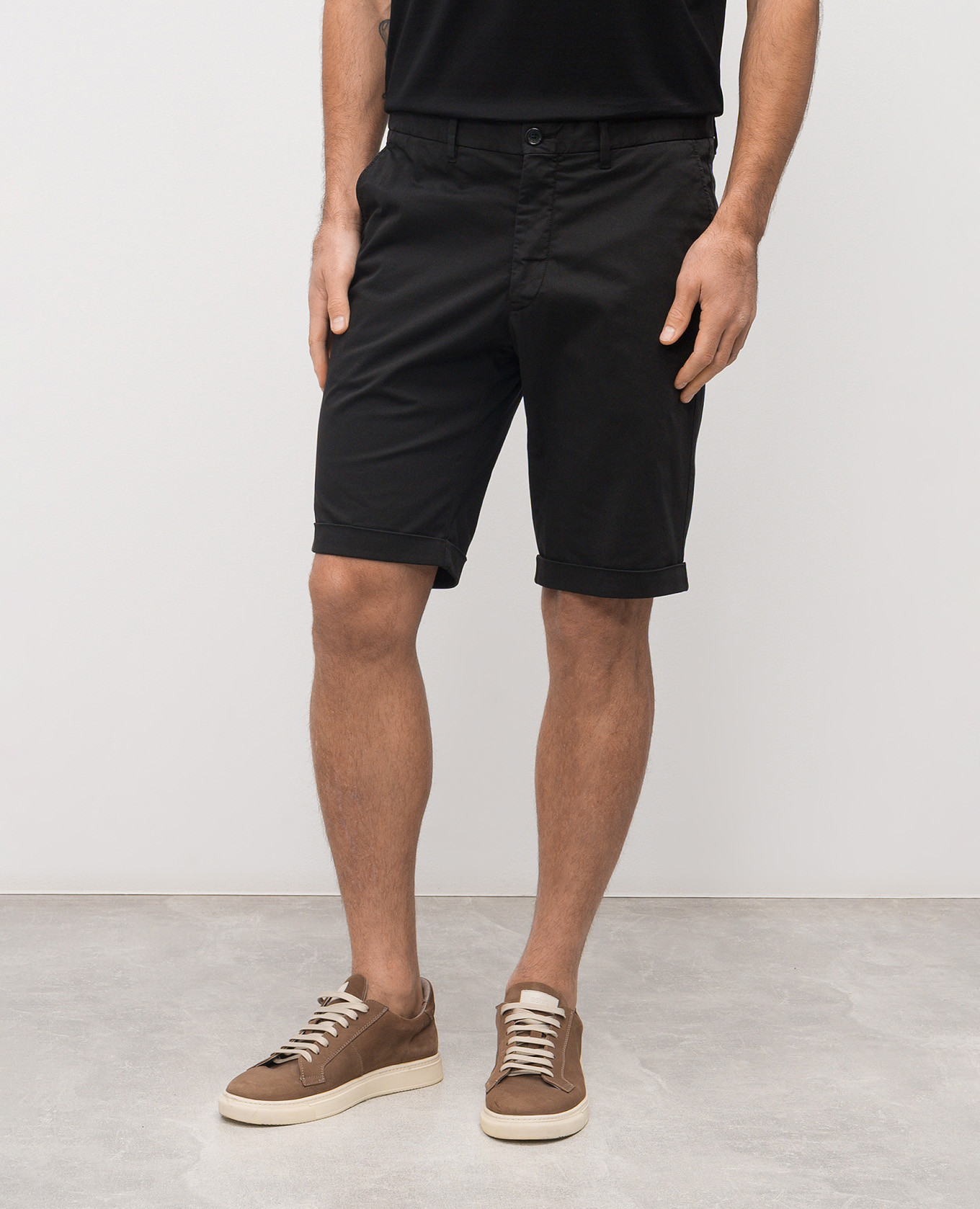 

Black shorts with lapels Enrico Mandelli