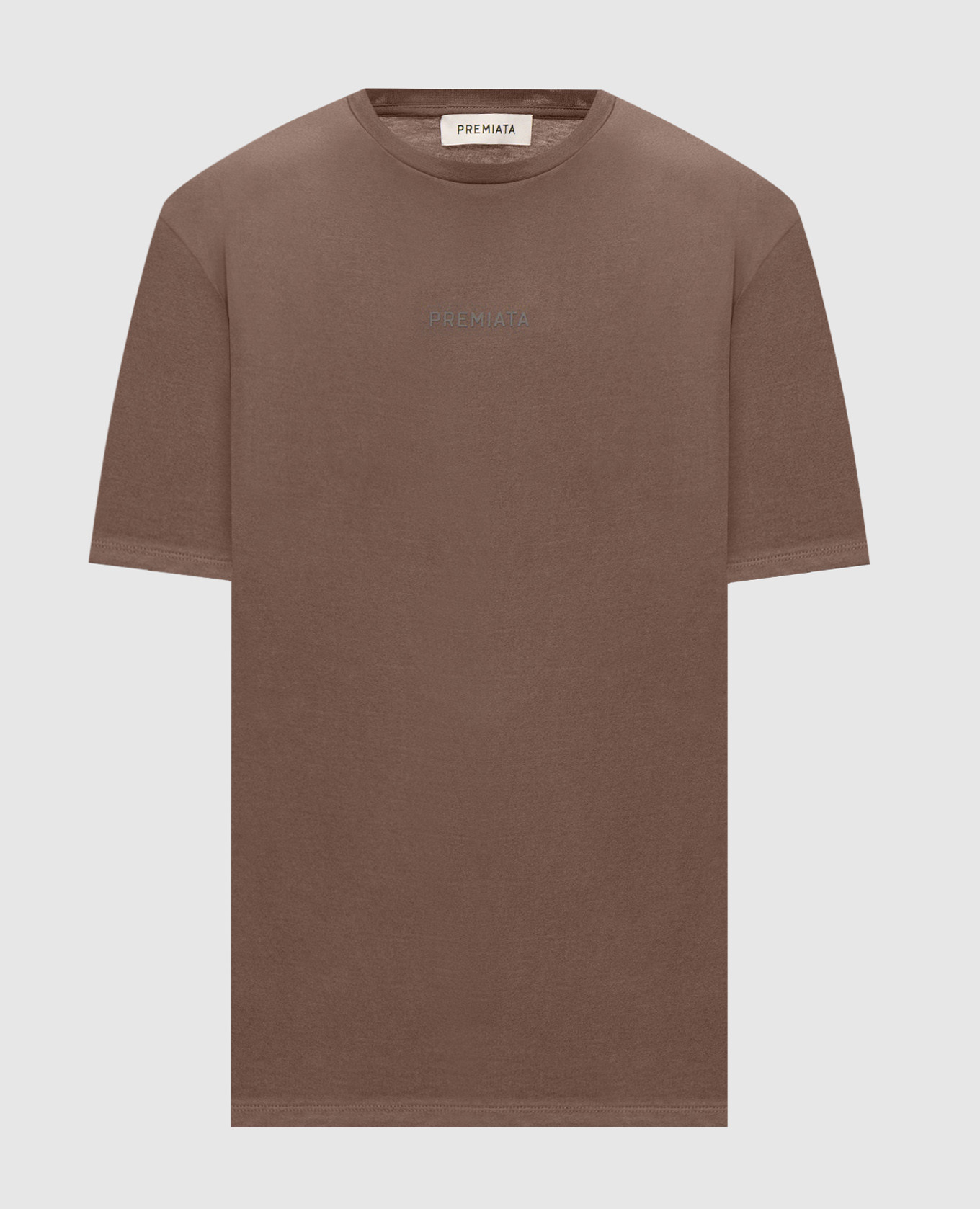 Brown T-shirt with logo print