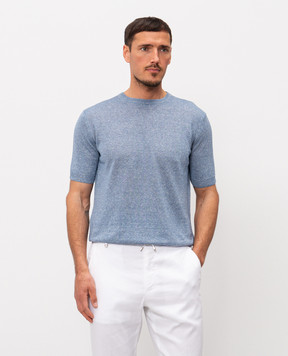 Cashmere&Whiskey Blue linen t-shirt MS003