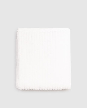 L'appartement White striped Slim terry towel SLIMRIBWASHCLOTH