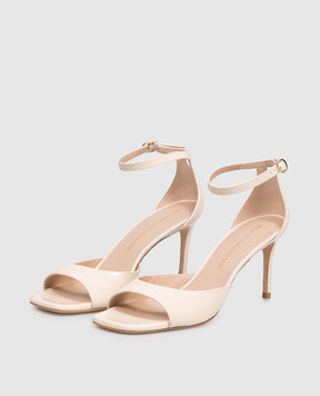 Stuart Weitzman Beige patent leather sandals NUDIST SJ074