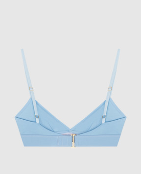 Tom Ford Blue bralette with logo pattern BRJ009JEX166