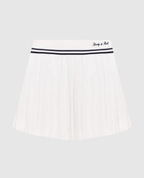 Sporty & Rich Abigail pleated skirt in ivory SK01275326WH37