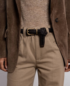 Brunello Cucinelli Brown braided belt M0NAPC228P