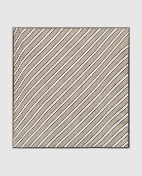 Brunello Cucinelli Green silk pachet scarf MX8680091