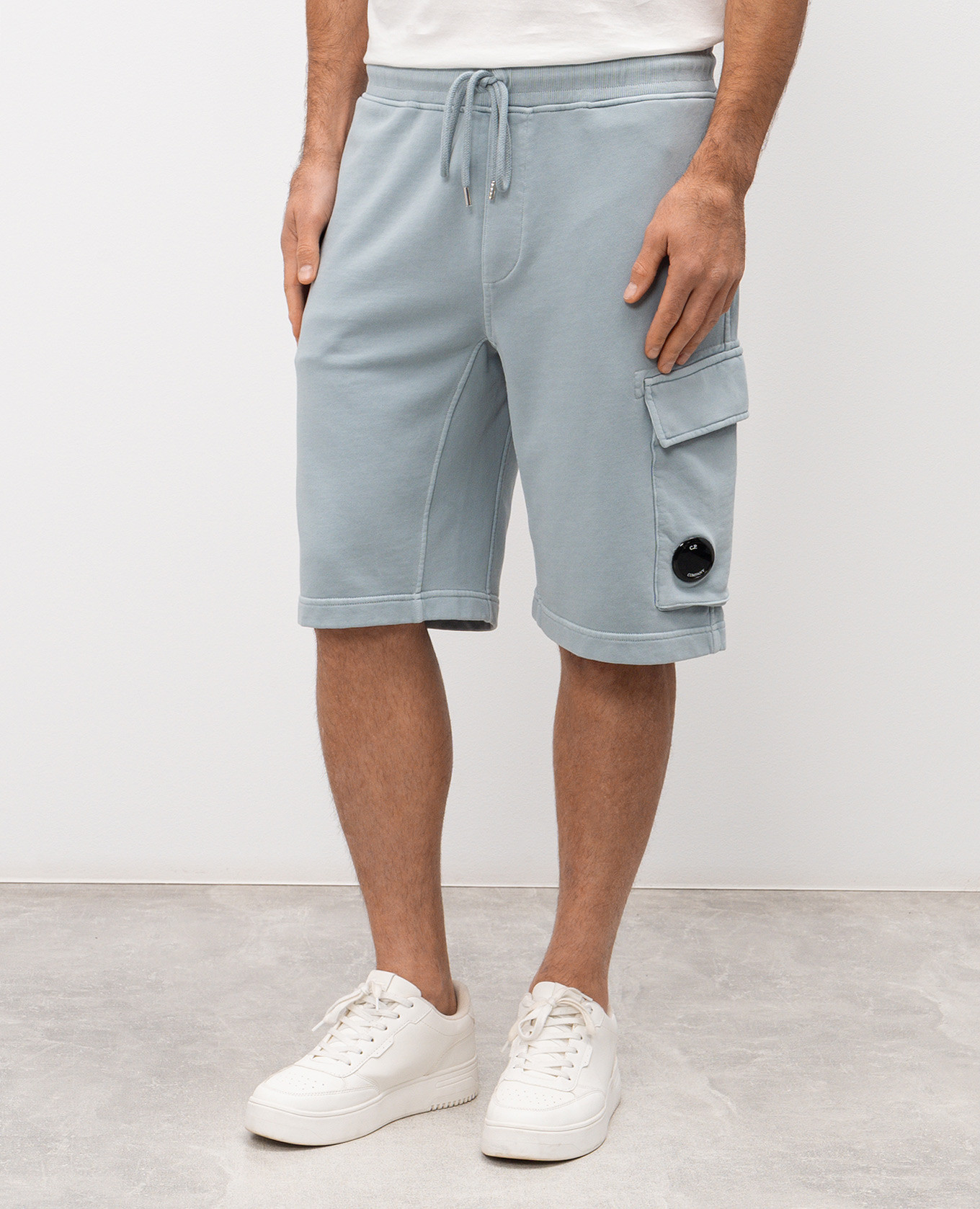 Blue shorts with logo C.P. Company 3