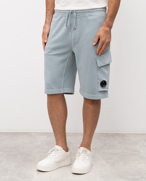 C.P. Company Blue shorts with logo MSB741A110044R