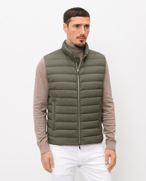 MooRER CALAF khaki quilted down vest CALAFS3