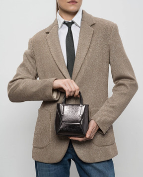 Brunello Cucinelli BC Duo grey leather bag MBDED2675