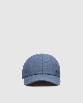 Stefano Ricci Blue cap made of linen, wool and silk MCV61NV18FB127HA