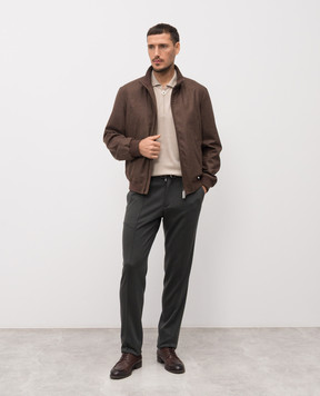 Stefano Ricci Beige cashmere polo shirt W505020P32W26101