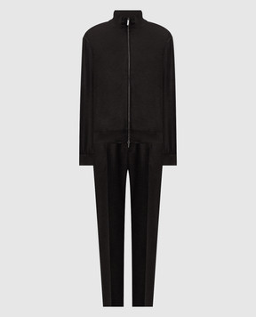 CAPOBIANCO Black wool and cashmere tracksuit 21M476FA0021M808FA00