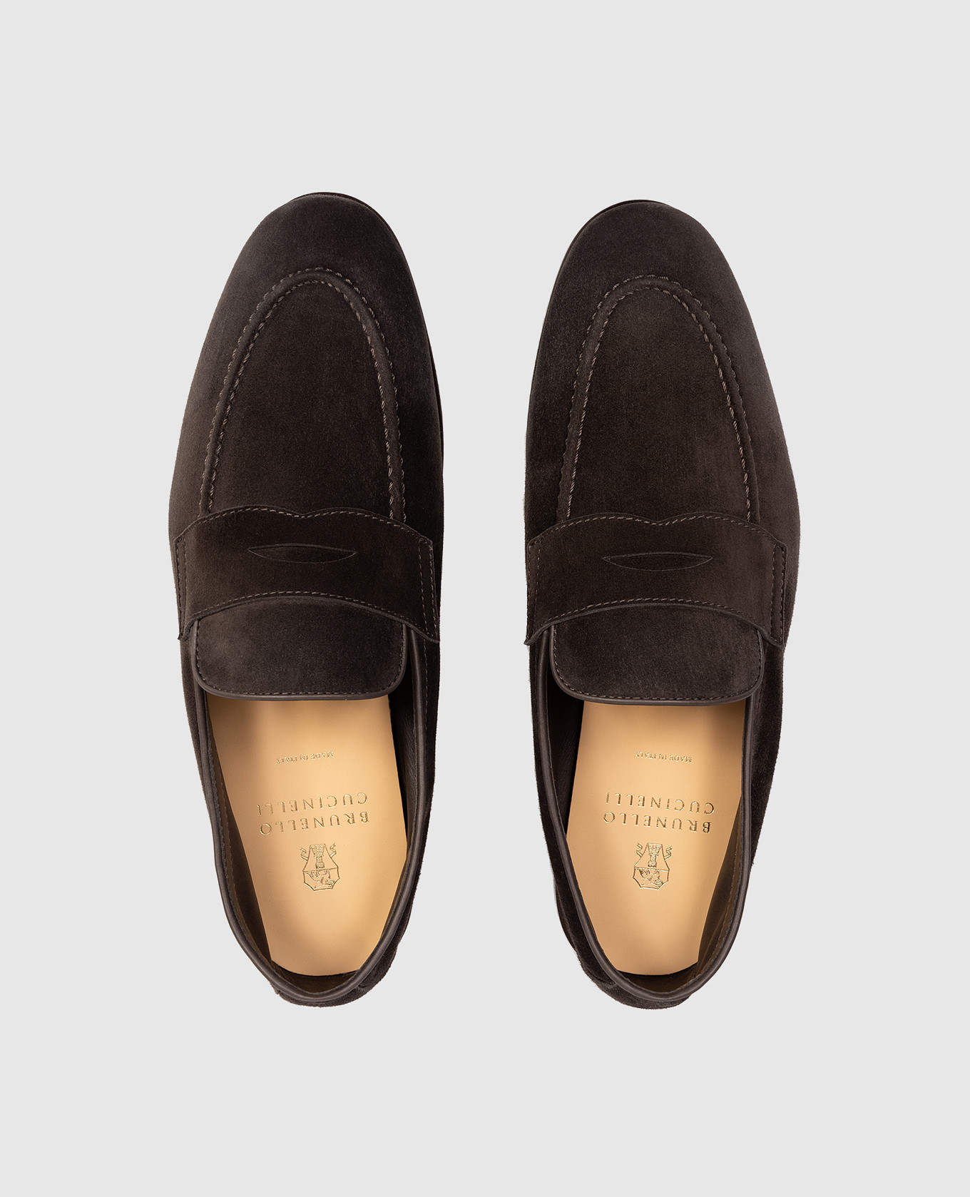 Brown suede loafers Brunello Cucinelli 4