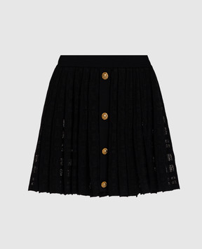 Balmain Black pleated skirt GF1LB664KJ34