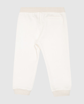 Dolce&Gabbana Children's ivory joggers with print L1JPIGG7P8J