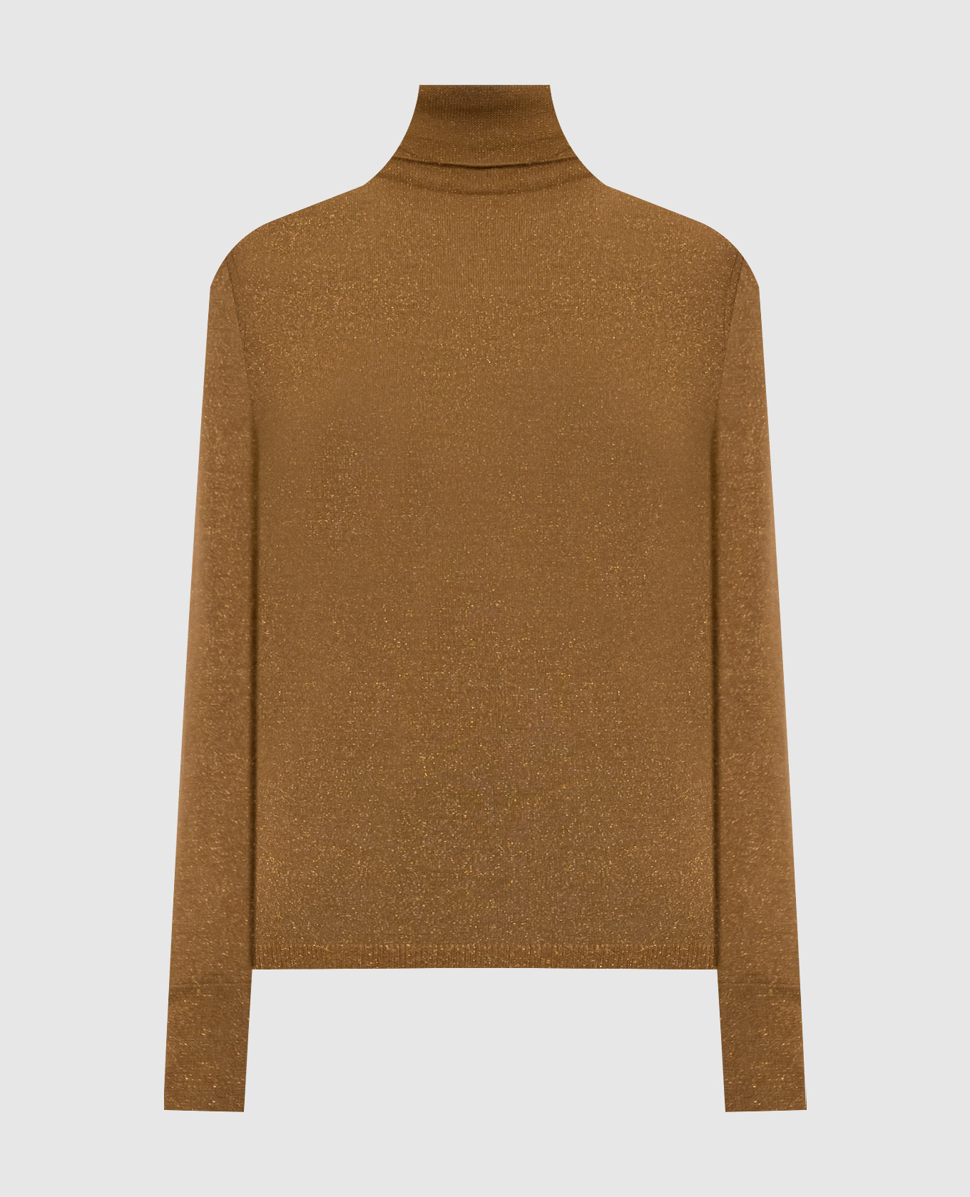 Brown wool golf with lurex