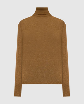 Allude Brown wool golf with lurex 26564102