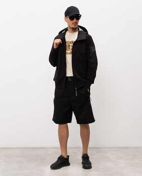 C.P. Company Metropolis Black jacket with logo LSS016A006452M