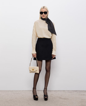 Valentino Black wool and silk mini skirt 9B3RAFB01CF
