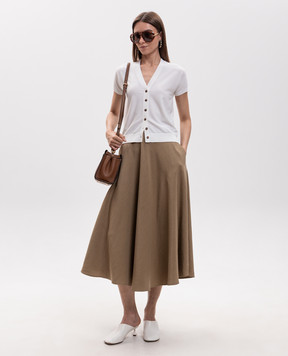 Max Mara FINITO white cardigan with short sleeves MXMFINITO
