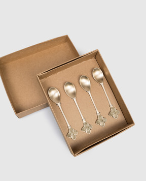Bitossi Home Quadrifoglio Fantasia Gold Coffee Spoon Set LTS02031