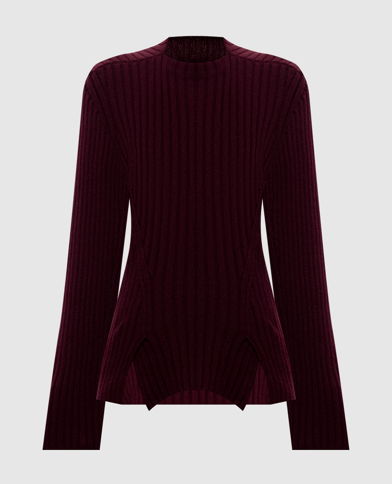 Burgundy wool and cashmere sweater