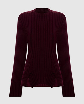 Victoria Beckham Burgundy wool and cashmere sweater 1326KJU007314A