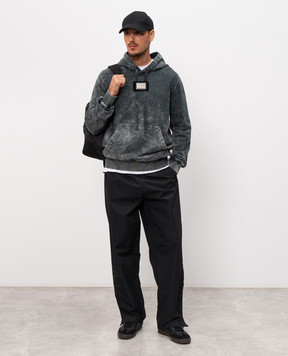 Dolce&Gabbana Grey hoodie with logo print G9BGPTG7POJ