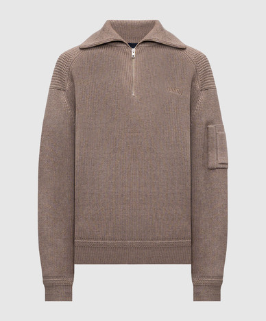 Brown sweater with wool