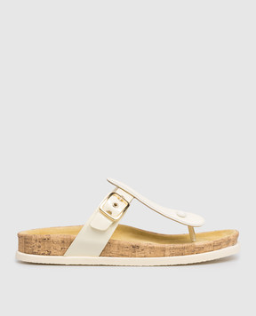 Premiata Yellow patent leather flip-flops M7391