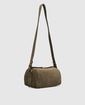 Christian Villa Khaki suede bag 06663TRUFFLE