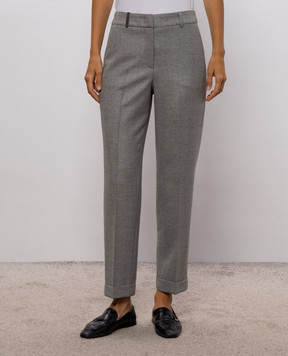 Peserico Gray wool pants P0450602581