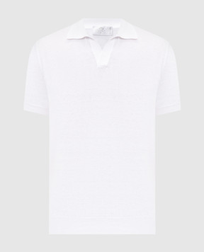 Pini Parma White cotton polo shirt POLOVWHITE