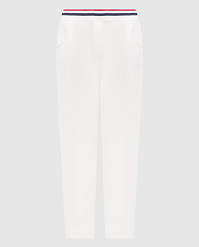 Brunello Cucinelli White sweatpants with logo patch MG927P9194