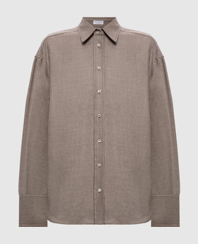 Brunello Cucinelli Beige wool shirt MP550M1M06
